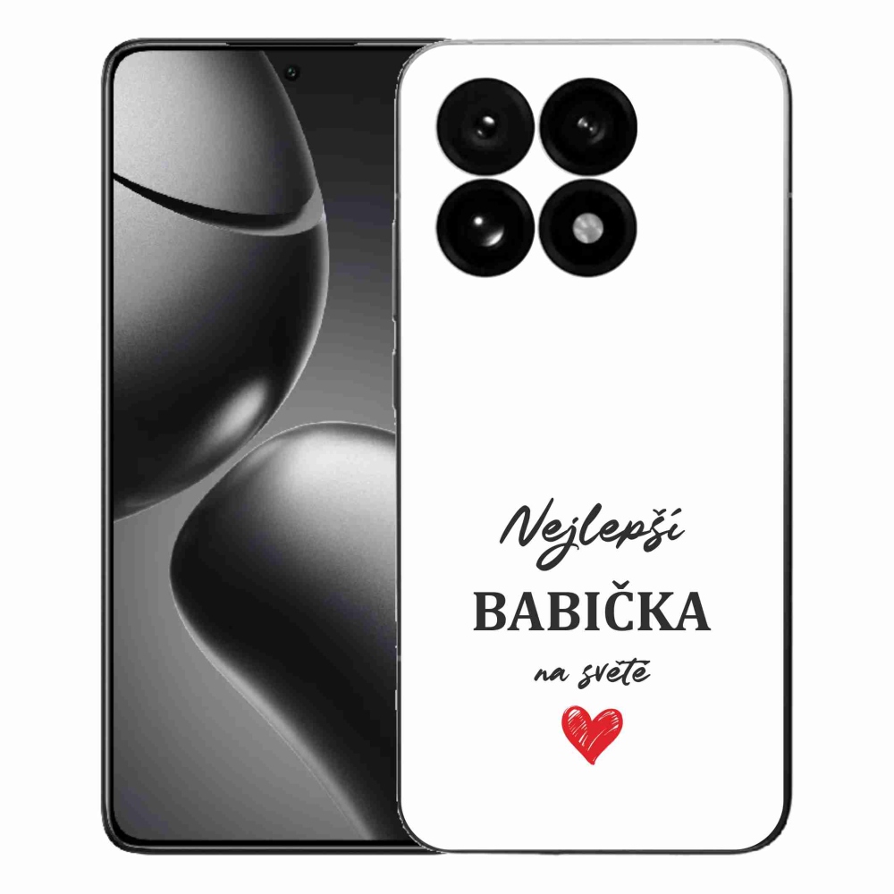 Gélový kryt mmCase na Xiaomi 15T - najlepšia babička 1 biele pozadie