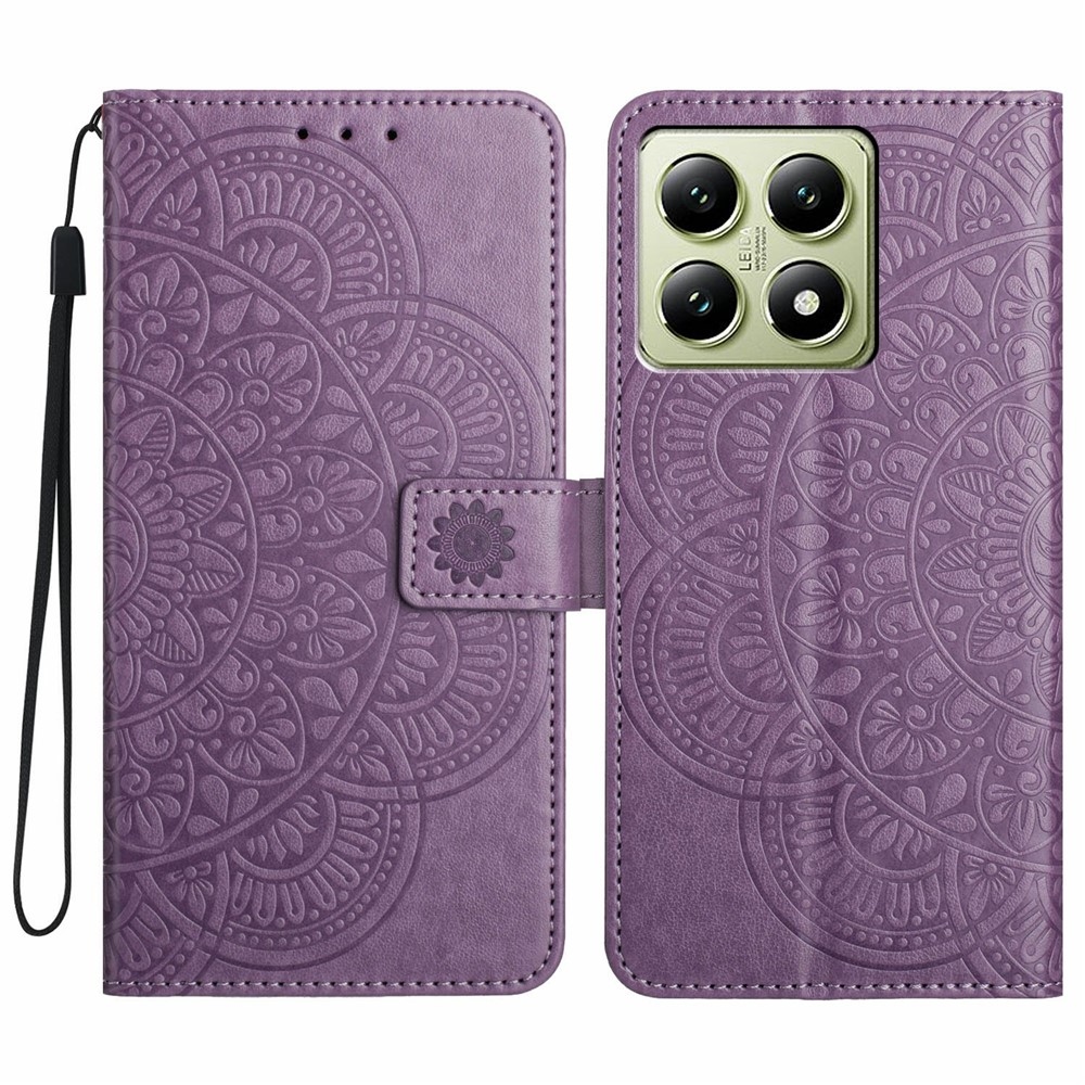 Mandala knižkové púzdro na Xiaomi 15T Pro - fialové