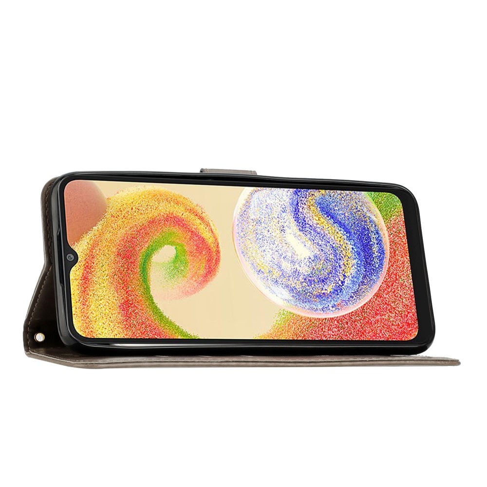 Flowers knižkové púzdro na Samsung Galaxy A06 4G - šedé