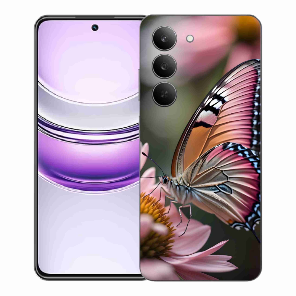 Gélový kryt mmCase na Realme 14x 5G - farebný motýľ