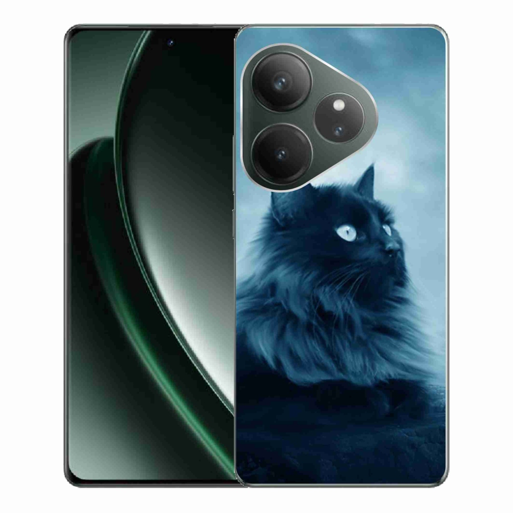 Gélový obal mmCase na Realme GT 6 5G/GT 6T 5G - čierna mačka 1