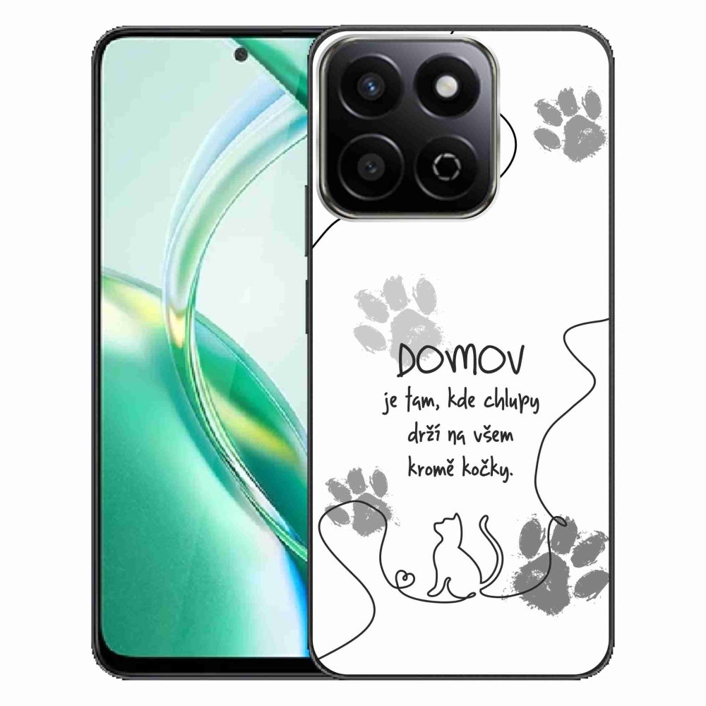 Gélový kryt mmCase na Honor 200 Smart 5G - mačacie motív biele pozadie