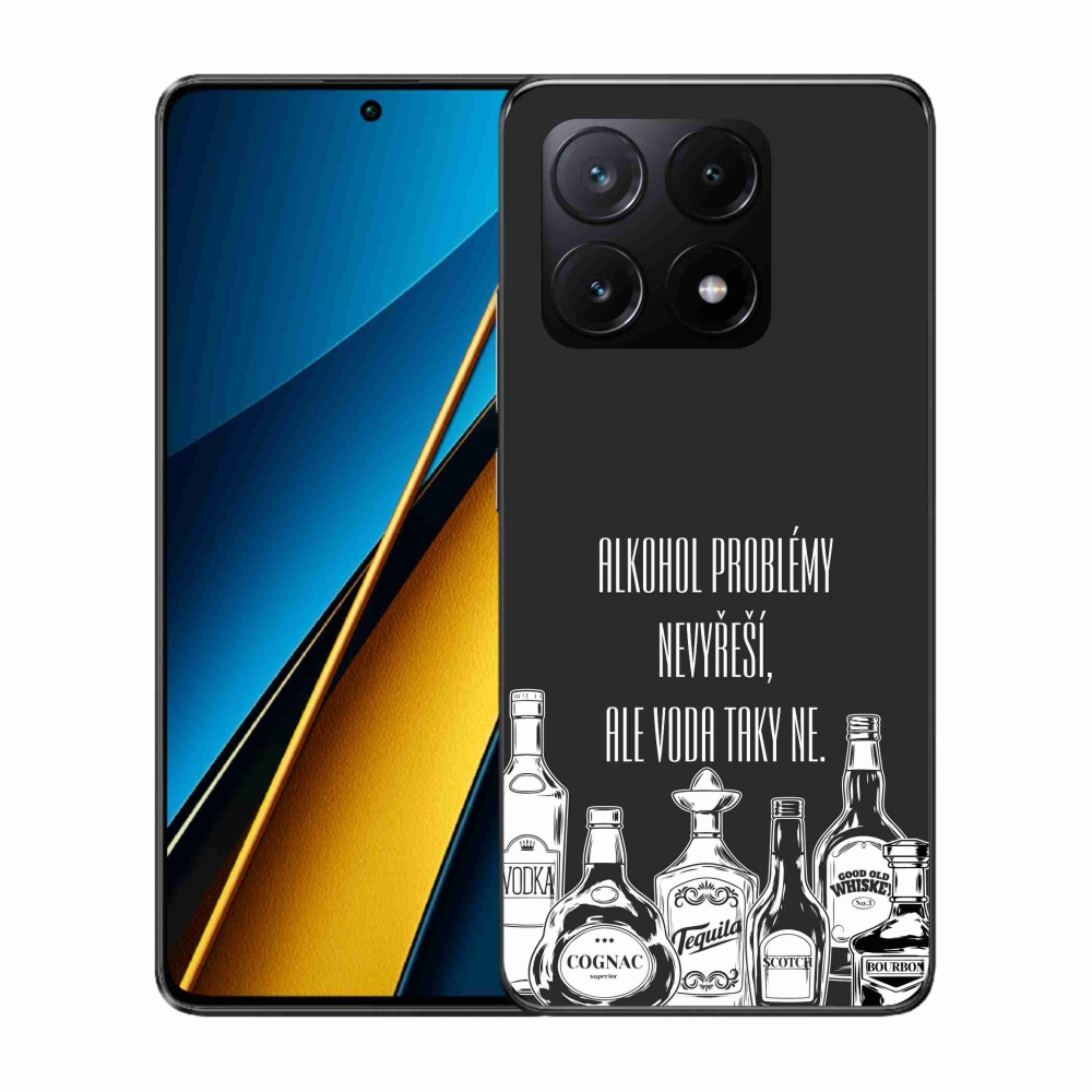 Gélový kryt mmCase na Xiaomi Poco X6 Pro 5G - vtipný text čierne pozadie