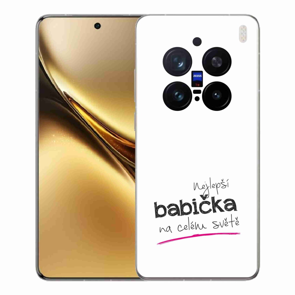 Gélový kryt mmCase na Vivo X200 Pro 5G - najlepšia babička 4 biele pozadie