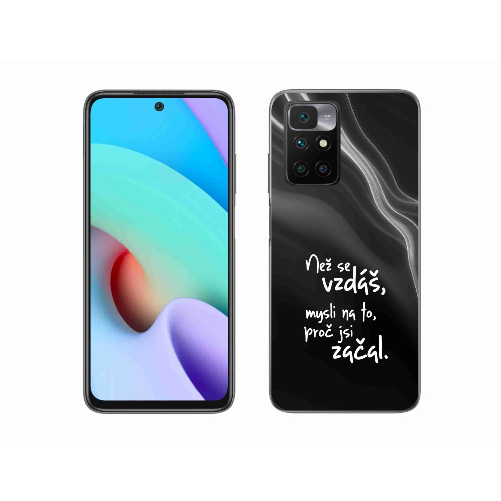 Gélový kryt mmCase na Xiaomi Redmi 10/Redmi 10 (2022) - citát 2 čierne pozadie