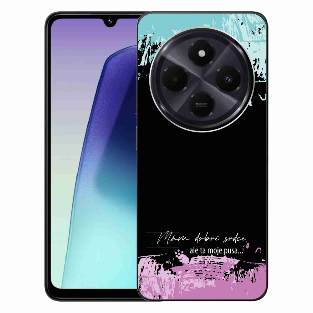 Gélový kryt mmCase na Xiaomi Redmi 14C/Poco C75 - vtipný text 3 čierne pozadie