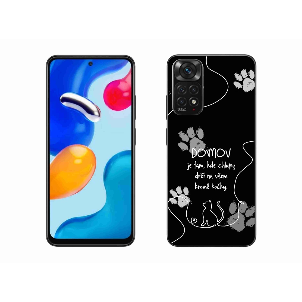 Gélový kryt mmCase na Xiaomi Redmi Note 11 4G - mačacie motív čierne pozadie