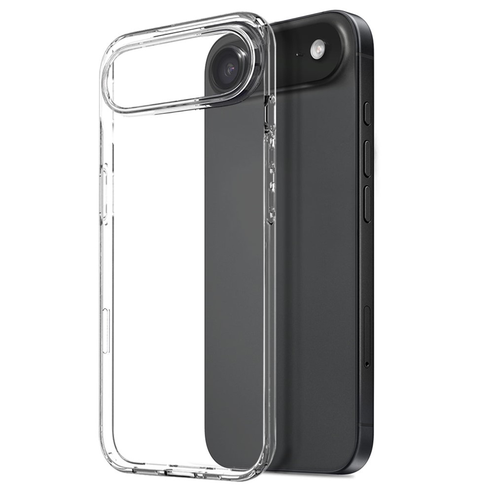NORTHJO priehľadný gélový obal + tvrdené sklo na iPhone 17 Air - priehľadný
