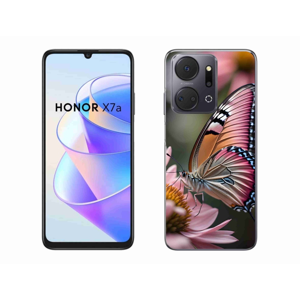 Gélový kryt mmCase na Honor X7a - farebný motýľ