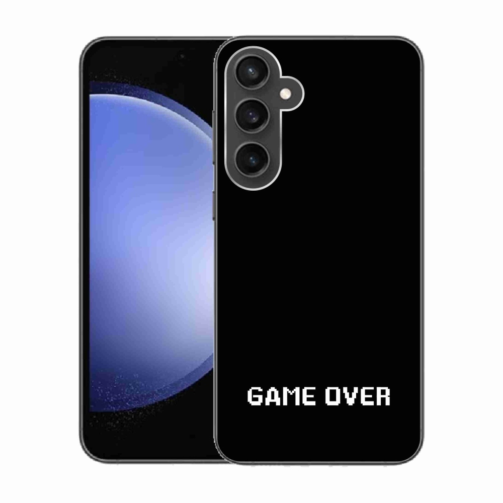 Gélový kryt mmCase na Samsung Galaxy S23 FE - game over čierne pozadie