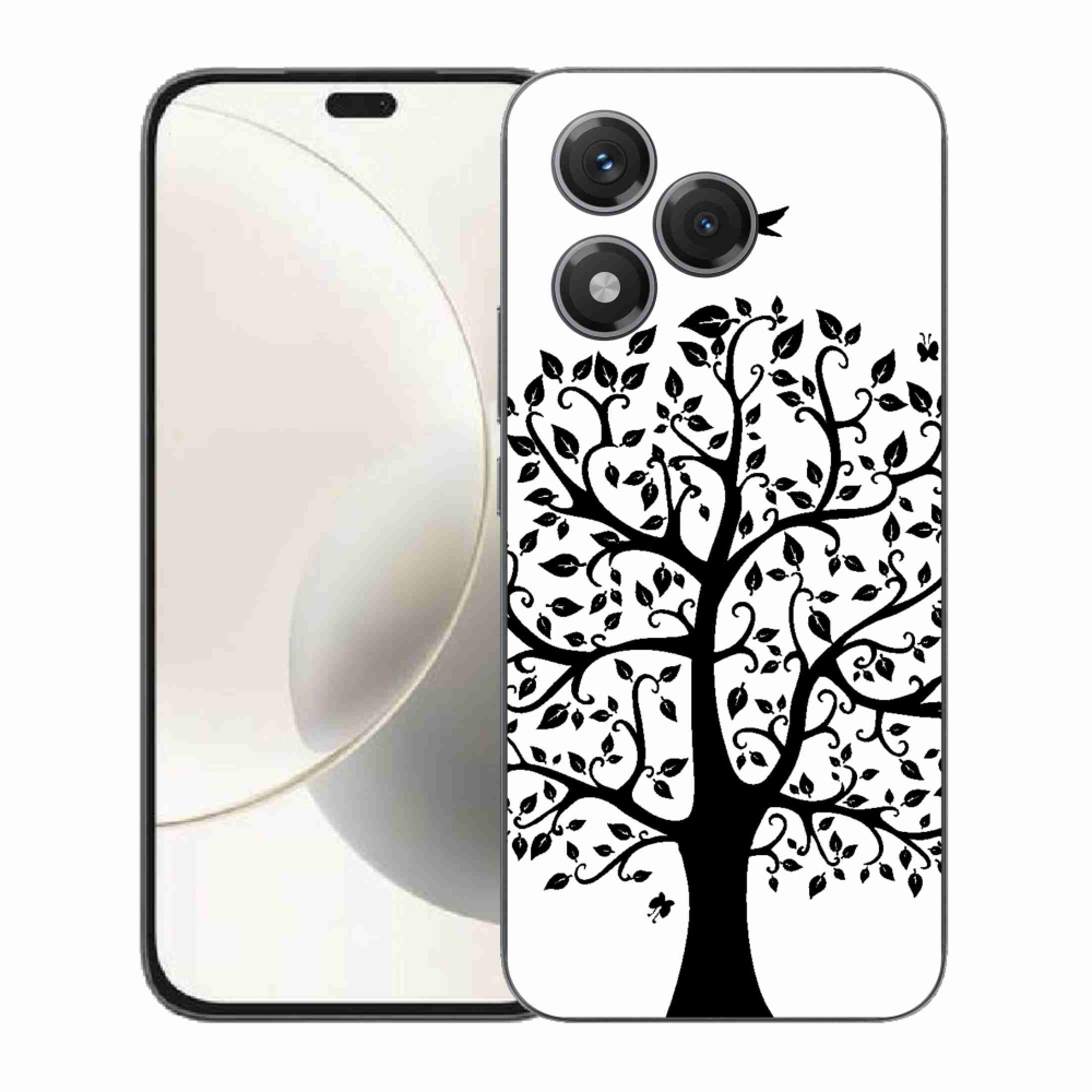 Gélový kryt mmCase na Honor 400 Lite - čiernobiely strom