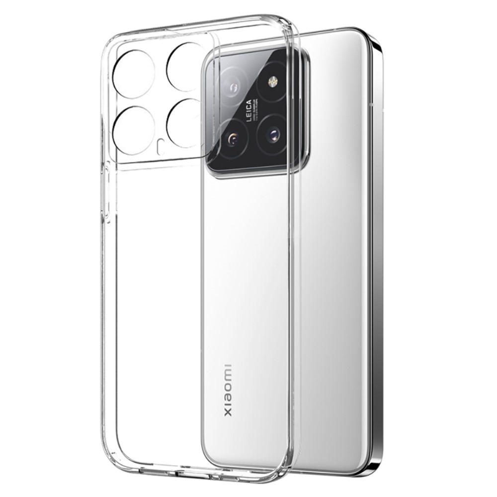 NORTHJO priehľadný gélový obal + tvrdené sklo na Xiaomi 14 - priehľadný
