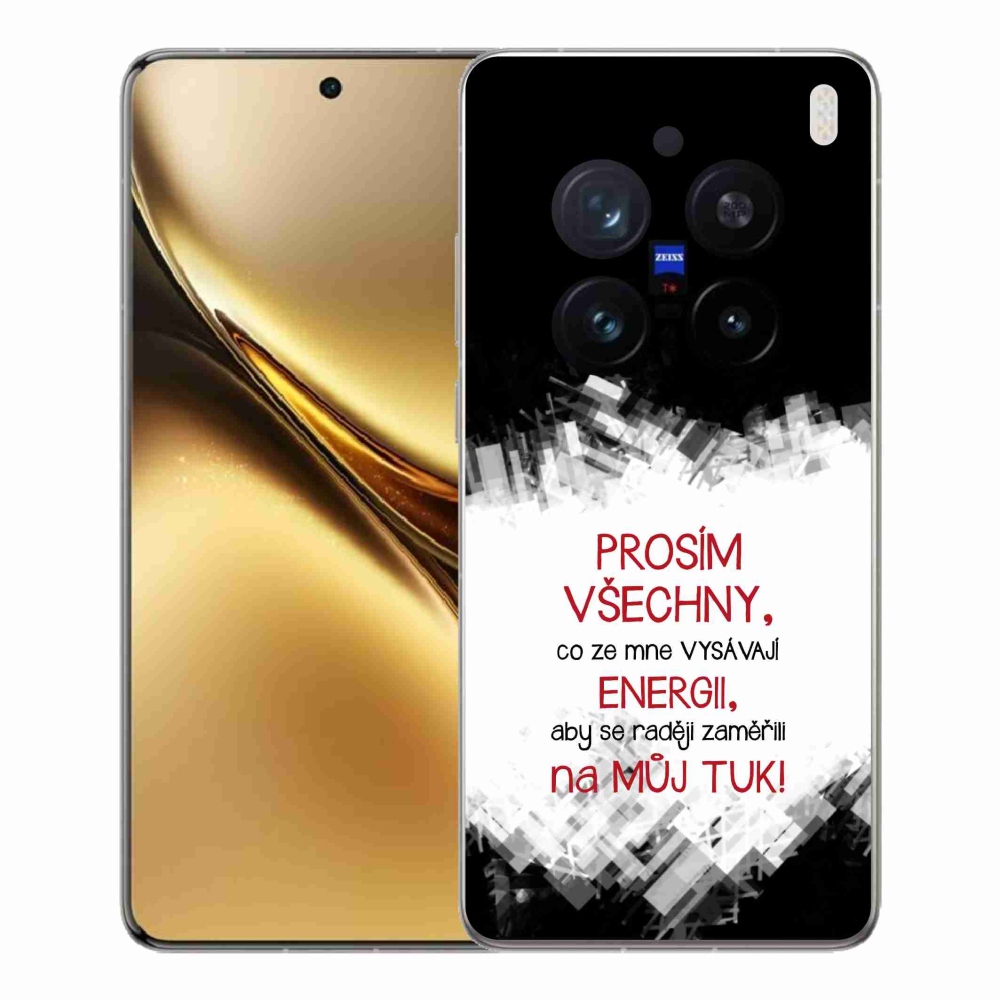 Gélový kryt mmCase na Vivo X200 Pro 5G - vtipný text 1 červený
