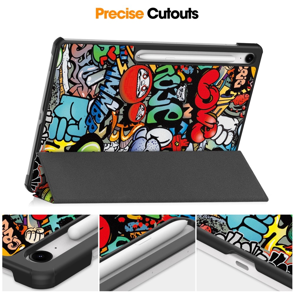 Patte chytré zatváracie púzdro na Samsung Galaxy Tab S10 FE+ - graffiti