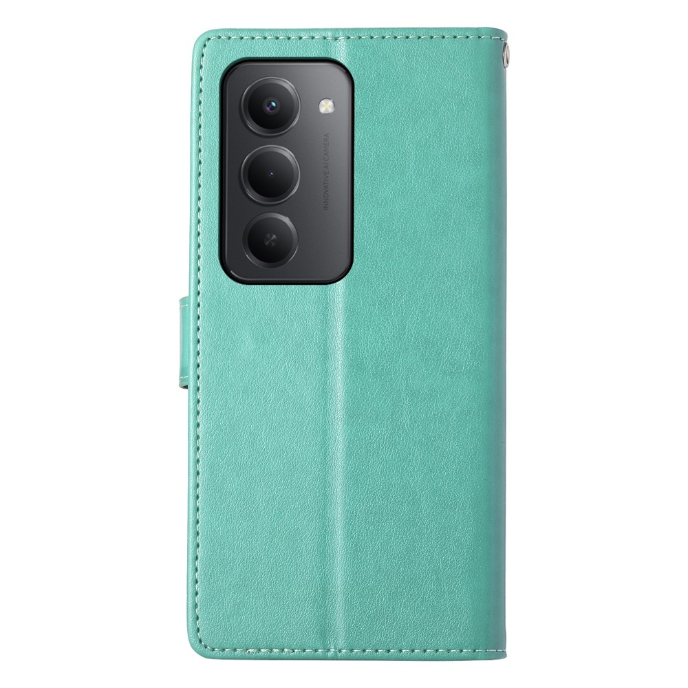 Flowery knižkové puzdro na Xiaomi Redmi 15 5G (169mm) - modrozelené