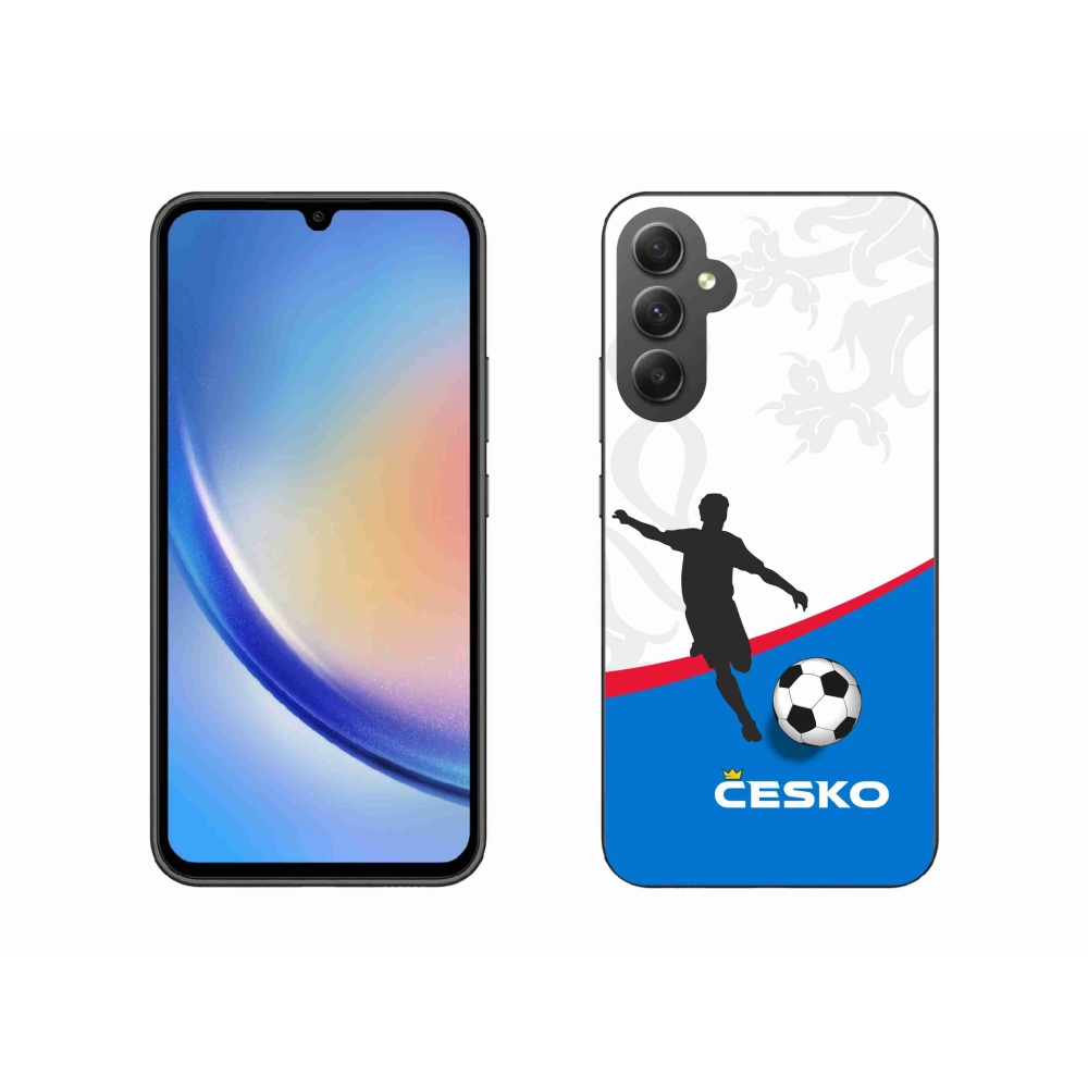 Gélový kryt mmCase na Samsung Galaxy A34 5G - futbal Česko 1