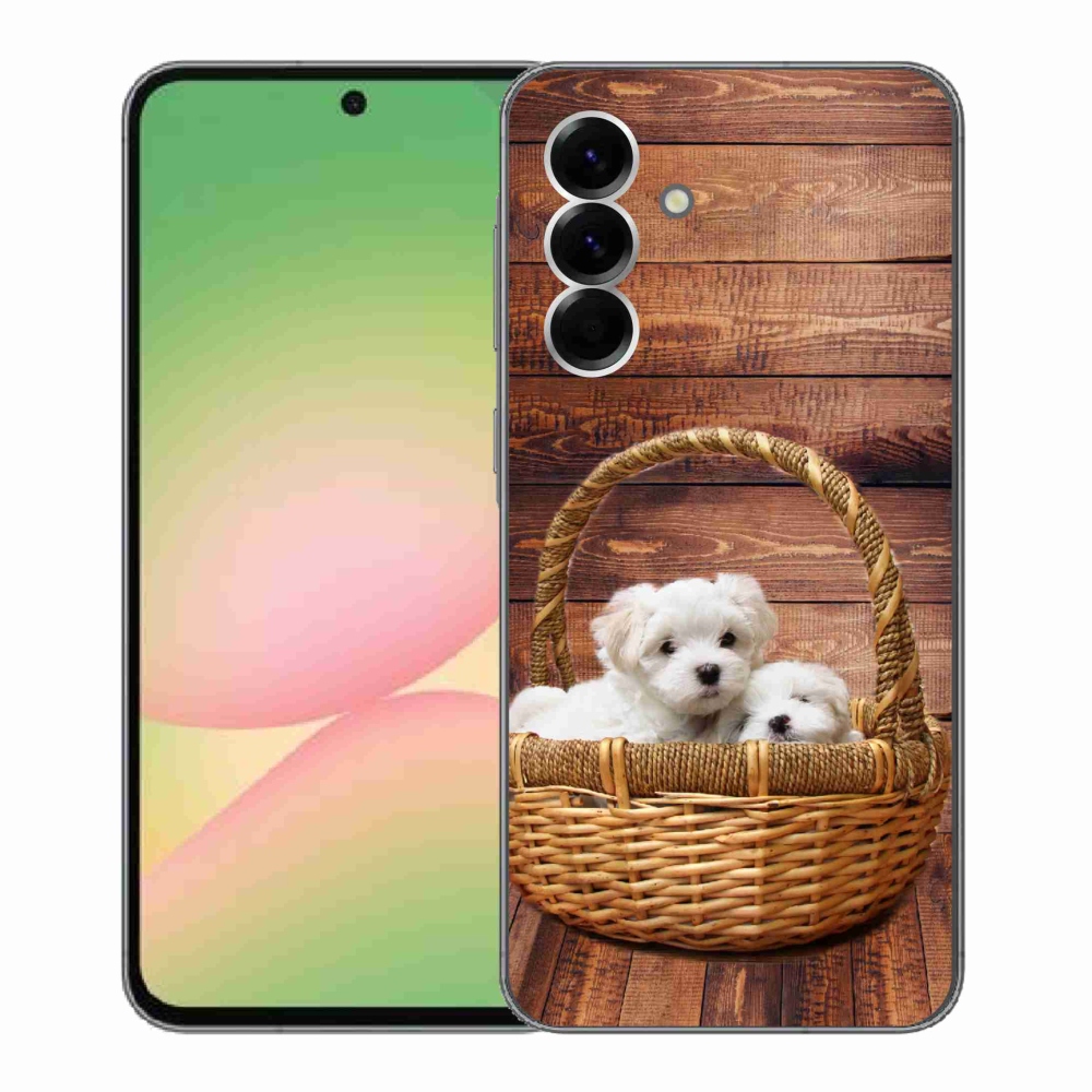 Gélový kryt mmCase na Samsung Galaxy A56 5G - šteniatka