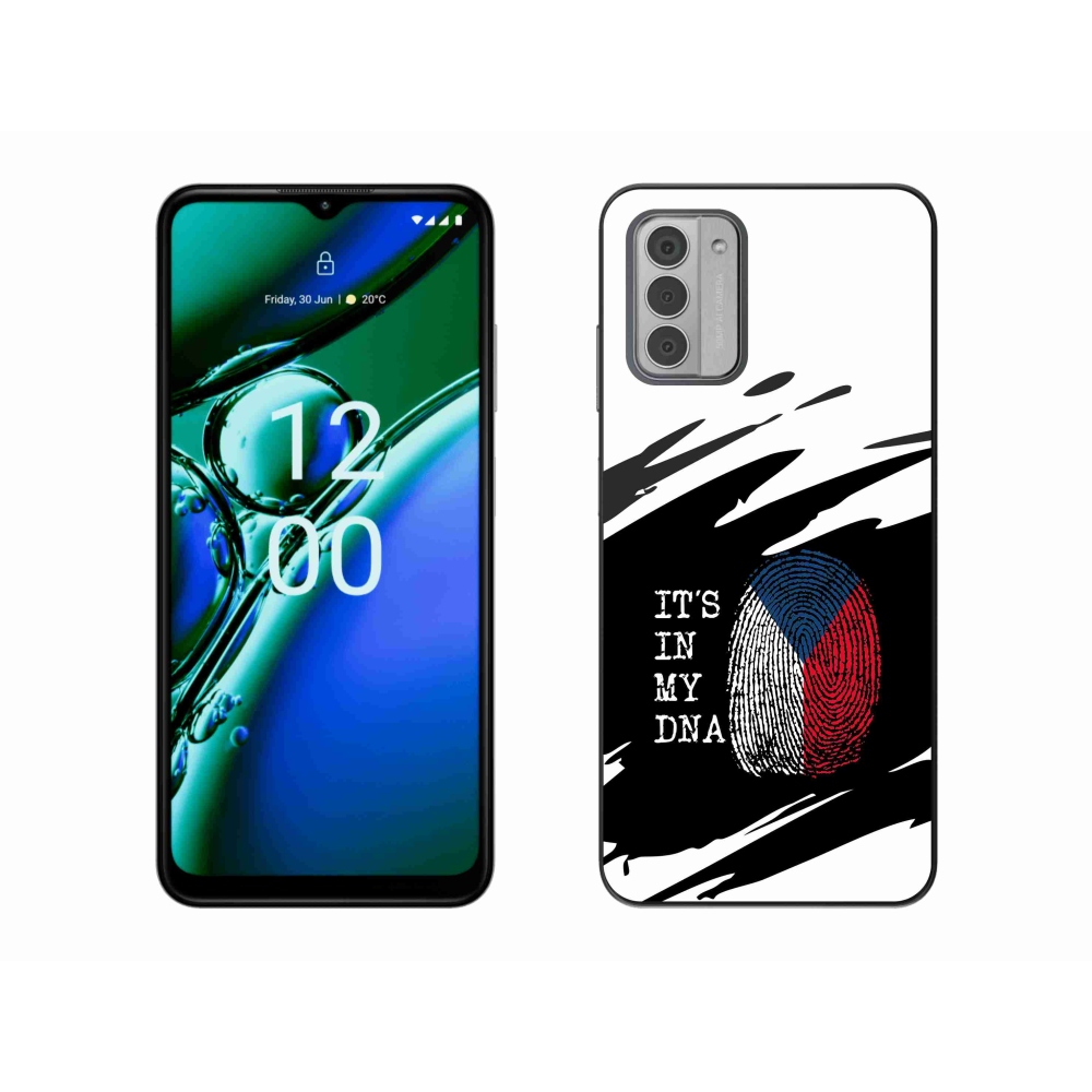 Gélový kryt mmCase na Nokia G42 - vlajka odtlačok prsta čiernobiele pozadie
