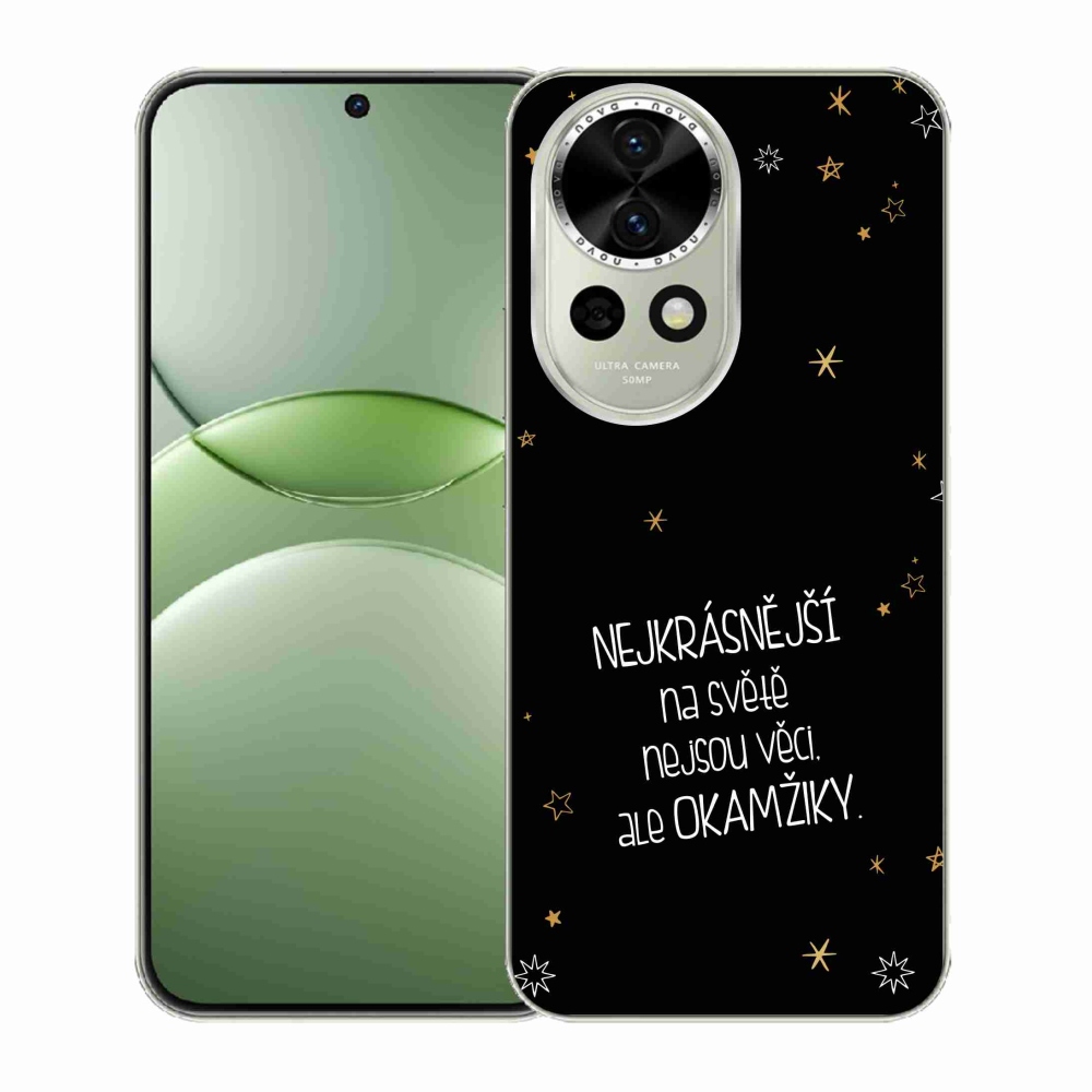 Gélový kryt mmCase na Huawei Nova 13 5G - citát 4 čierne pozadie