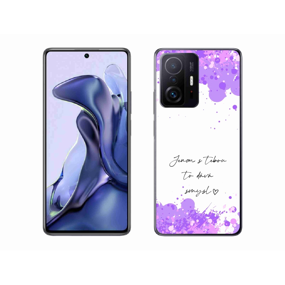 Gélový kryt mmCase na Xiaomi 11T - zamilovaný text biele pozadie