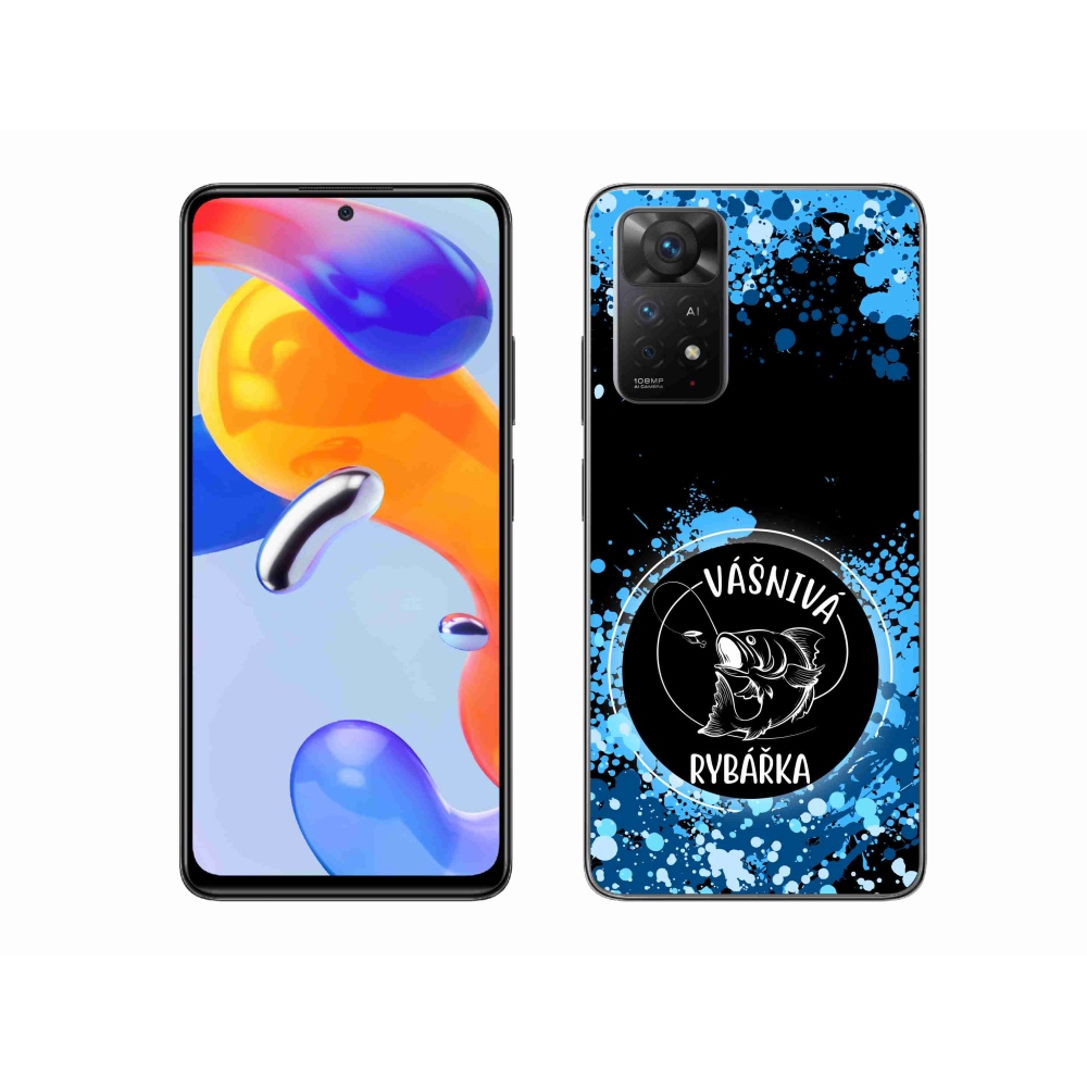 Gélový kryt mmCase na Xiaomi Redmi Note 11 Pro 4G/5G - vášnivá rybárka čierne pozadie