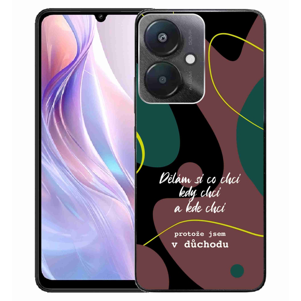 Gélový kryt mmCase na Xiaomi Redmi 13C 5G - vtipný text 10 čierne pozadie