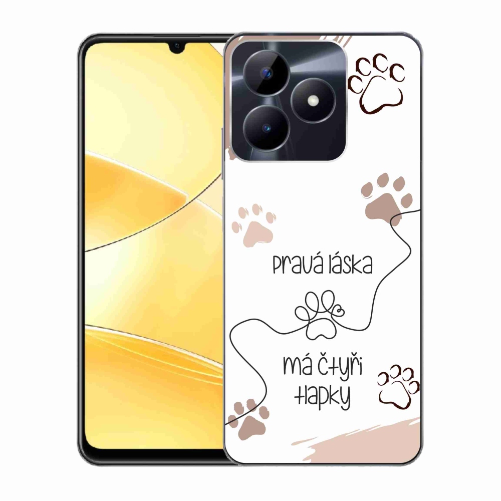 Gélový kryt mmCase na Realme C51/C53 - psí motív 1 biele pozadie