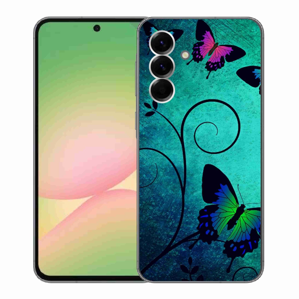 Gélový kryt mmCase na Samsung Galaxy A56 5G - farební motýle