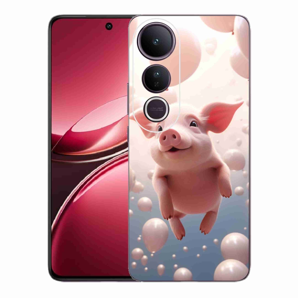 Gélový kryt mmCase na Vivo V50 Lite 4G/5G - prasiatko s balónikmi