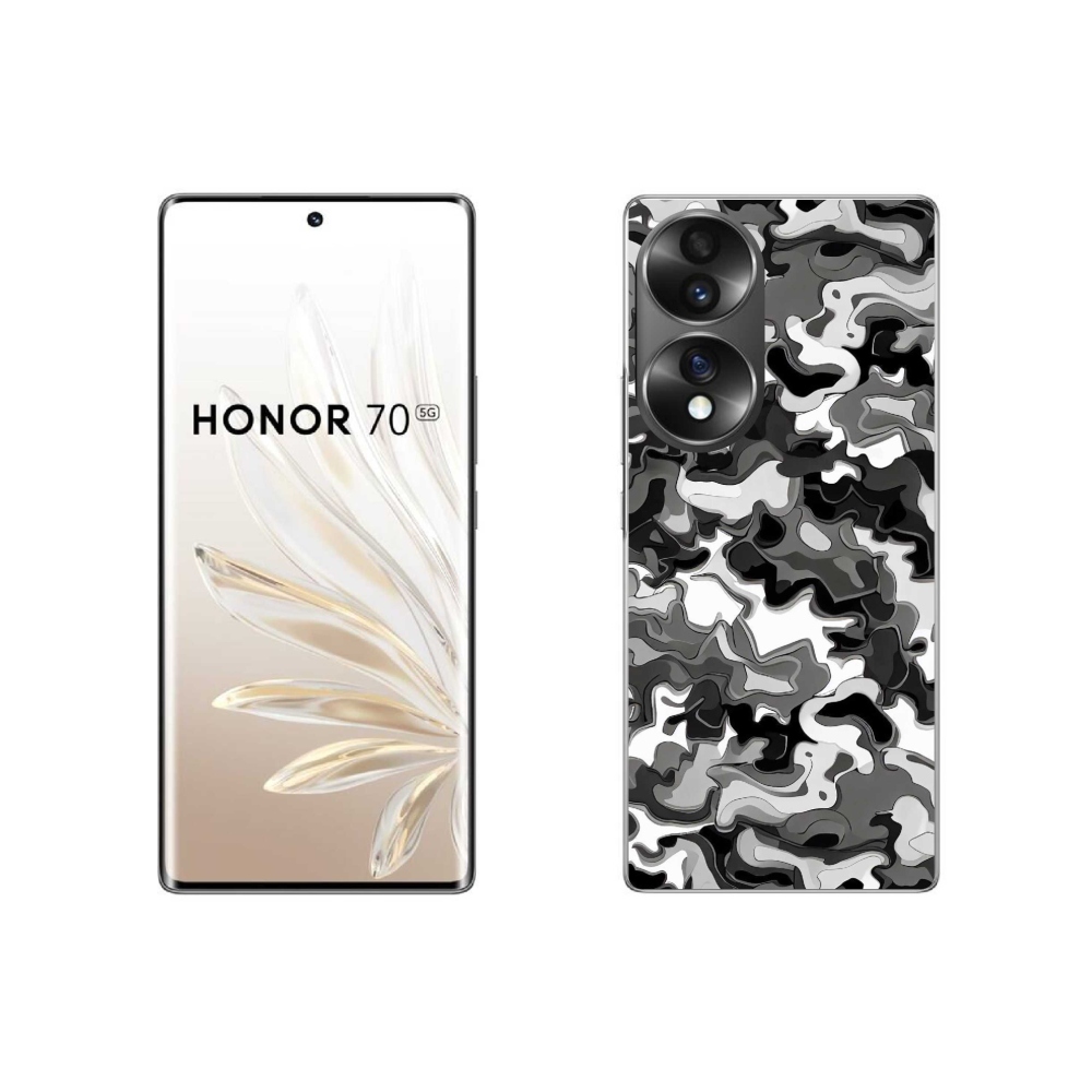 Gélový kryt mmCase na Honor 70 - maskáčový vzor 3