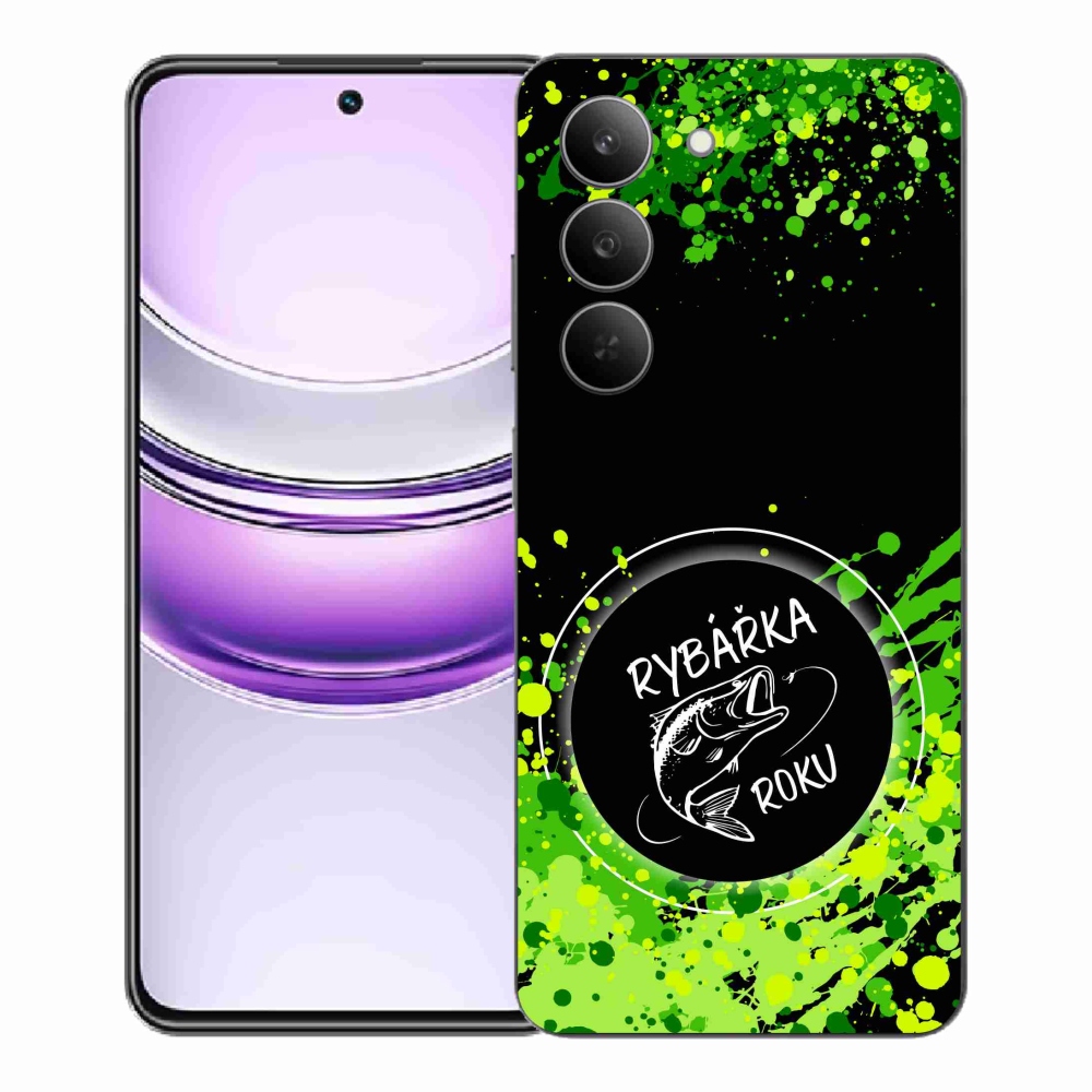 Gélový kryt mmCase na Realme 14x 5G - rybárka roka čierne pozadie