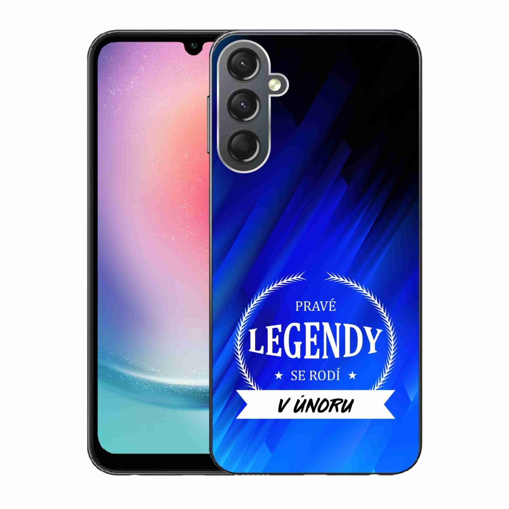 Gélový kryt mmCase na Samsung Galaxy A24 - legendy vo februári modré pozadí