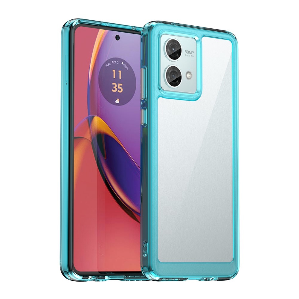 Gélový obal s pevným chrbtom na Motorola Moto G84 5G - svetlomodrý