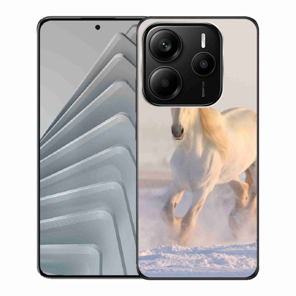 Gélový kryt mmCase na Xiaomi Redmi Note 14 5G - kôň vo snehu