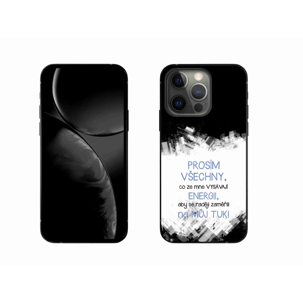 Gélový kryt mmCase na iPhone 13 Pro 6.1 - vtipný text 1 modrý