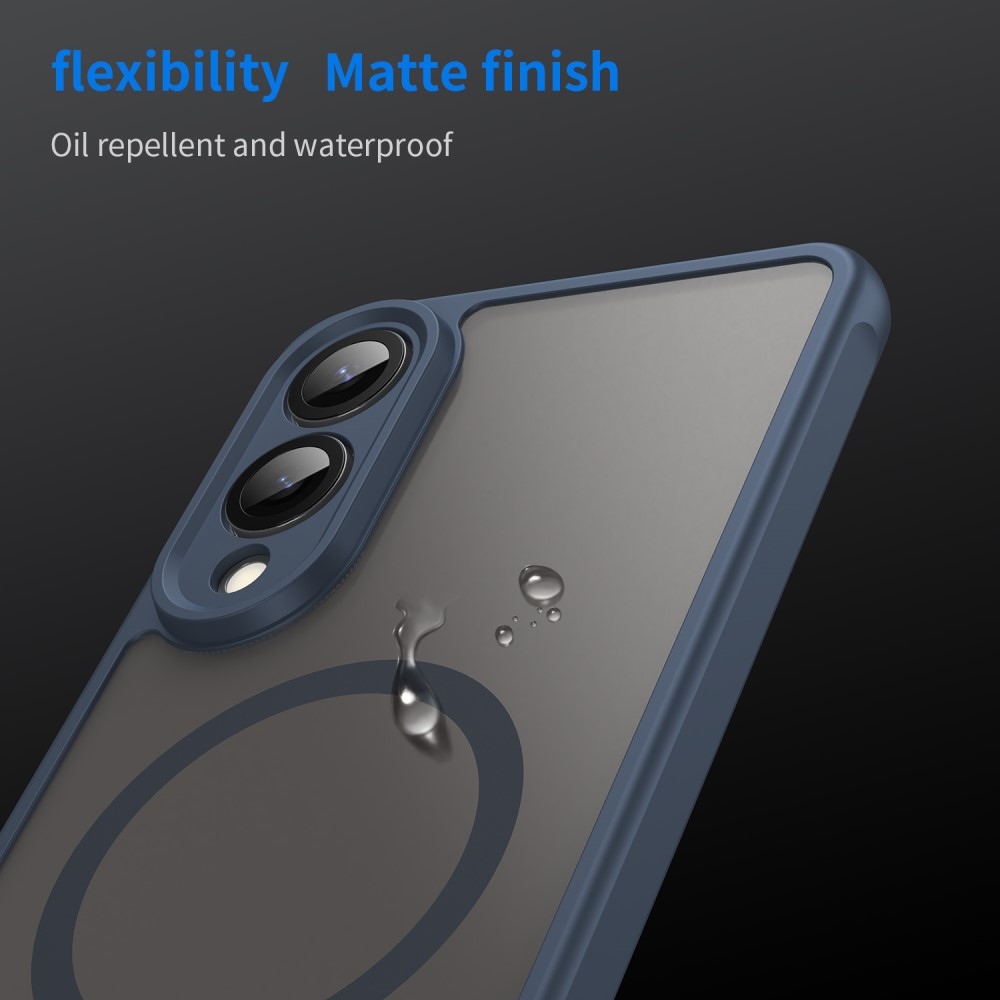 Case matný gélový obal s MagSafe na Samsung Galaxy S25 Edge - modrý