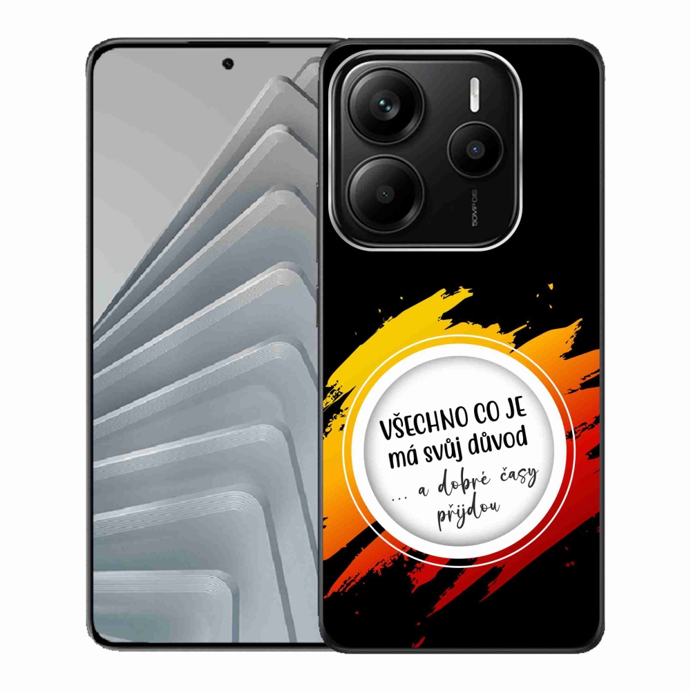 Gélový kryt mmCase na Xiaomi Redmi Note 14 5G - citát 3 čierne pozadie