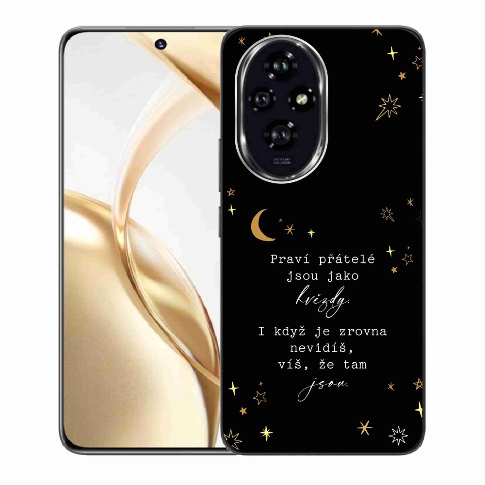 Gélový kryt mmCase na Honor 200 5G - citát 6 čierne pozadie