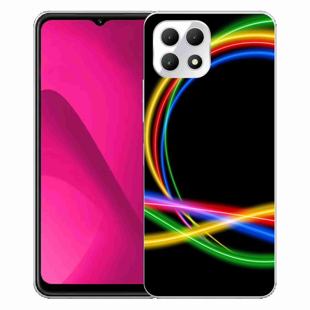 Gélový kryt mmCase na T-Mobile T Phone 2 - neónové kruhy