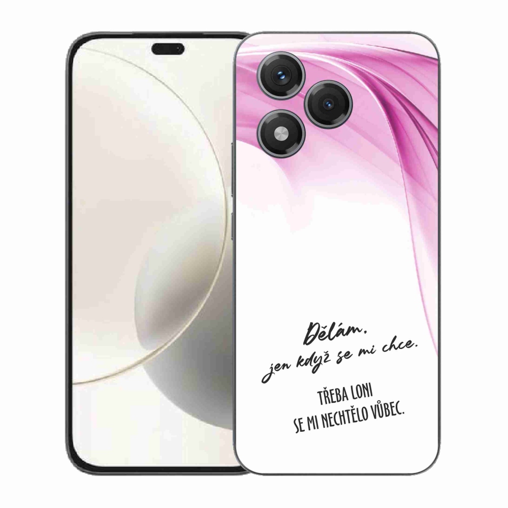 Gélový kryt mmCase na Honor 400 Lite - vtipný text 12 biele pozadie