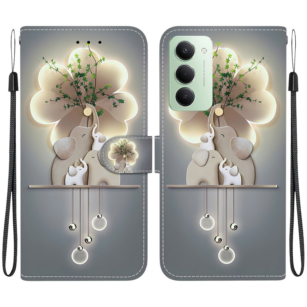 Versatile knižkové púzdro na Xiaomi Redmi 15 4G (171mm) - slony