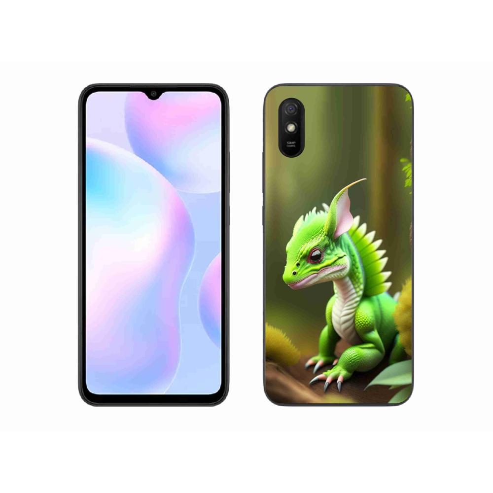 Gélový kryt mmCase na Xiaomi Redmi 9AT - zelený dráčik