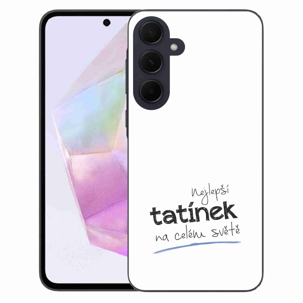Gélový kryt mmCase na Samsung Galaxy A35 5G - najlepšie otecko 4 biele pozadie
