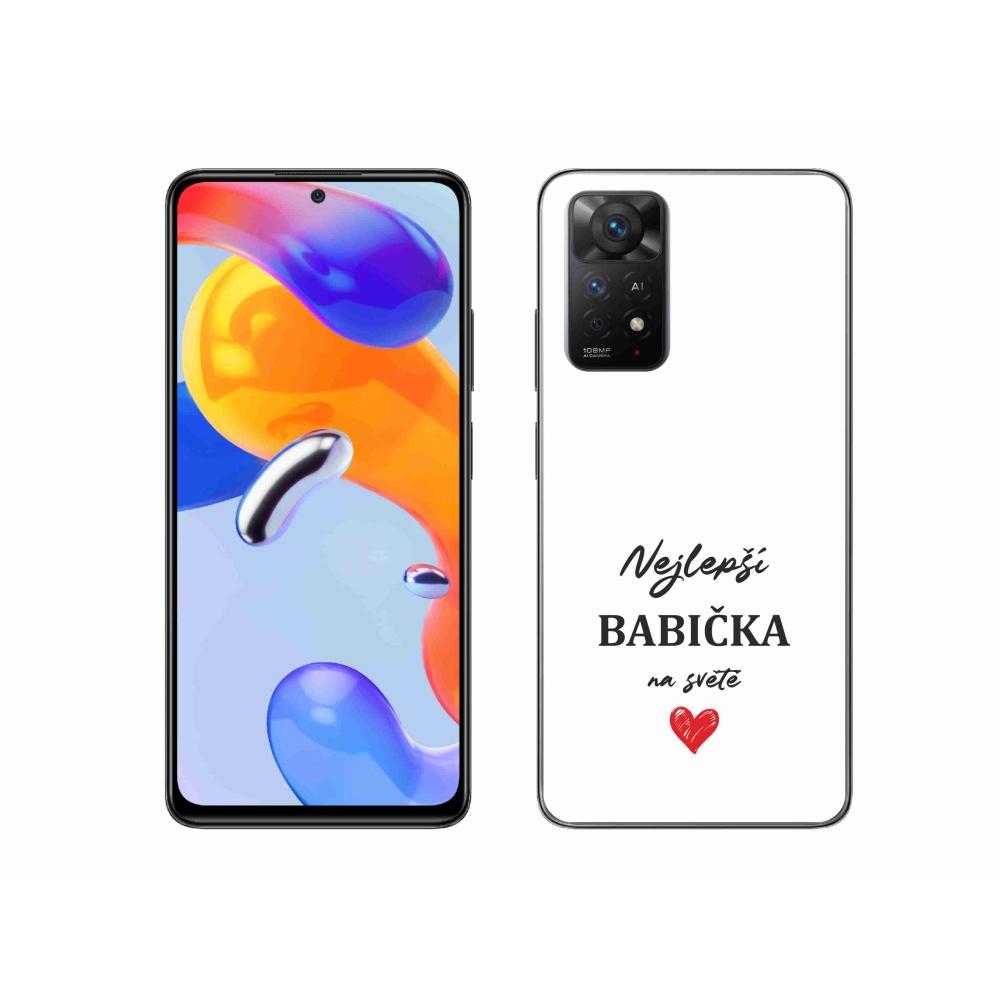 Gélový kryt mmCase na Xiaomi Redmi Note 11 Pro 4G/5G - najlepšia babička 1 biele pozadie