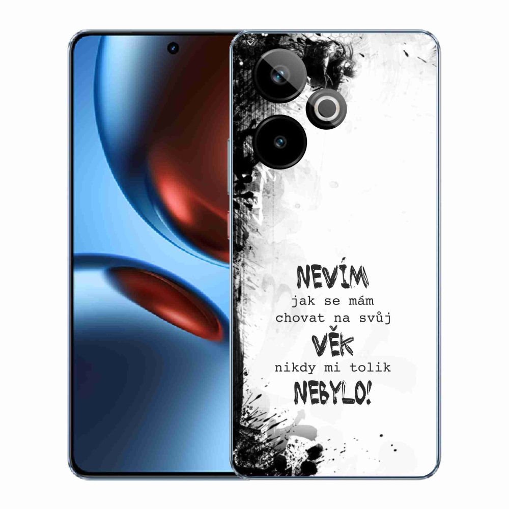 Gélový kryt mmCase na Realme GT 7 5G/GT 7T 5G - vtipný text 14 biele pozadie
