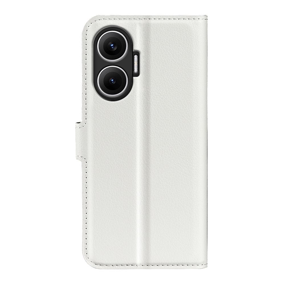 Litchi knižkové púzdro na Xiaomi Poco F7 5G - biele
