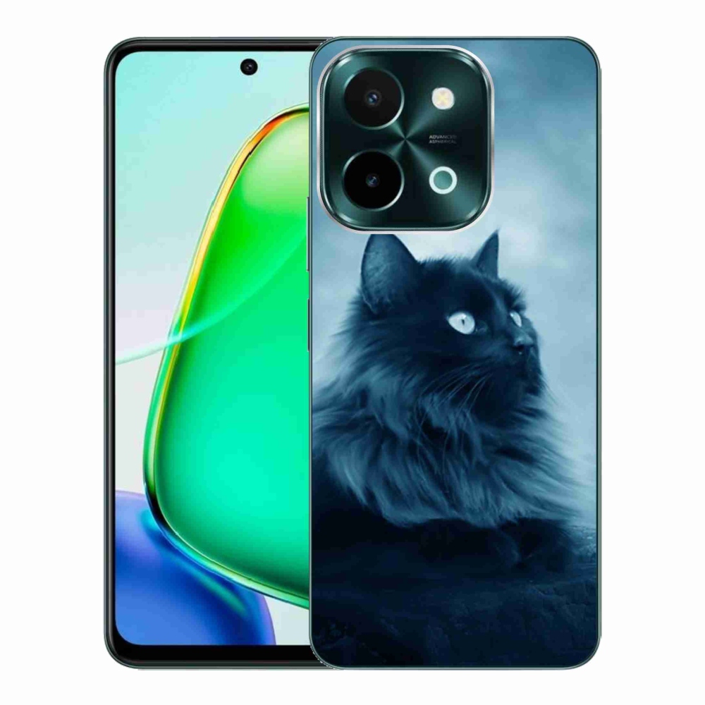 Gélový obal mmCase na Vivo Y28 - čierna mačka 1