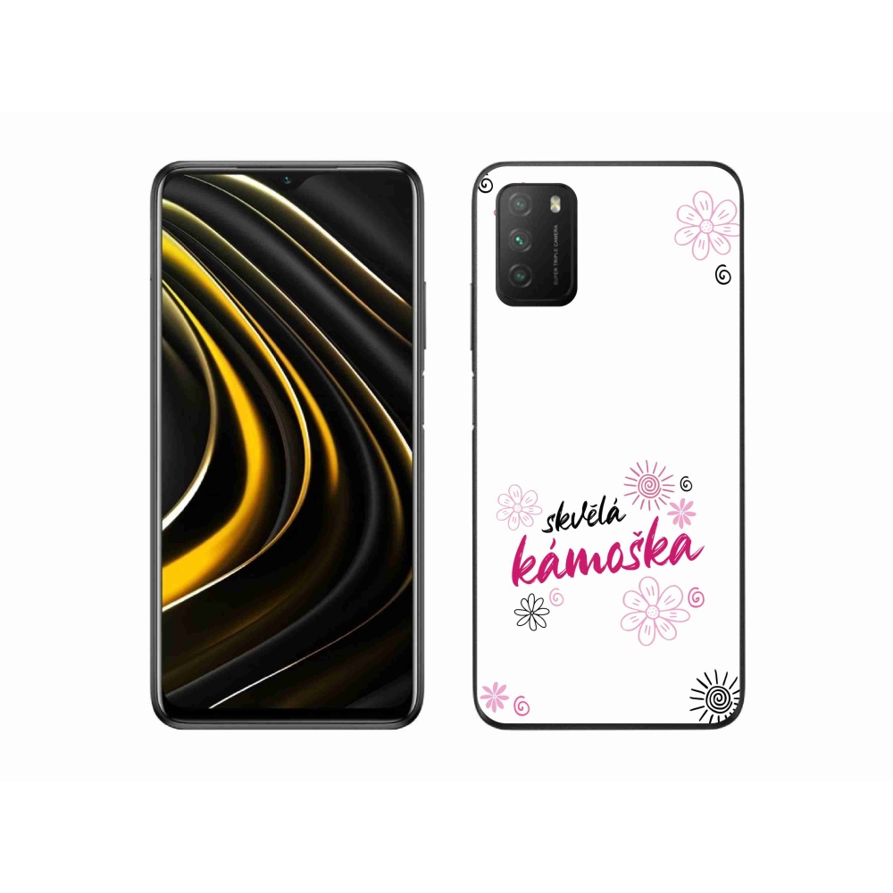 Gélový kryt mmCase na Xiaomi Poco M3 - skvelá kamoška biele pozadie