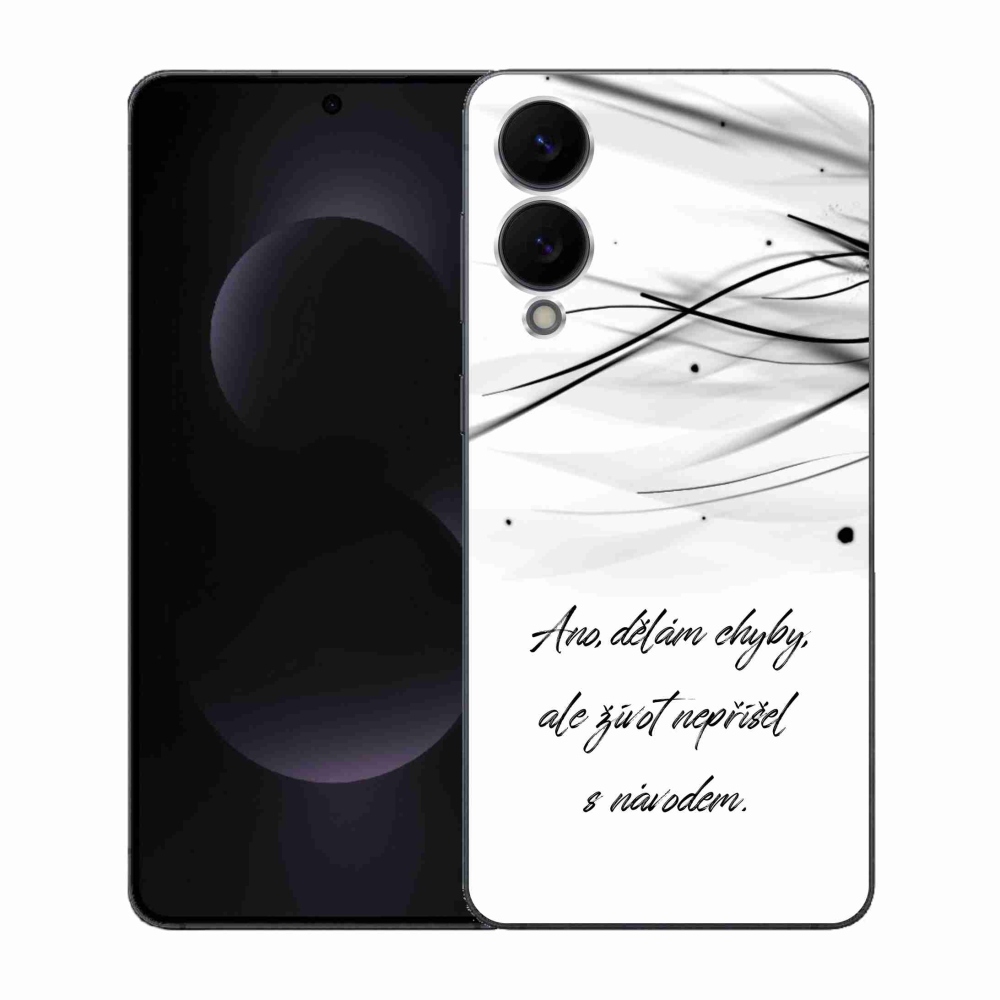 Gélový kryt mmCase na Samsung Galaxy S25 Edge - citát biele pozadie