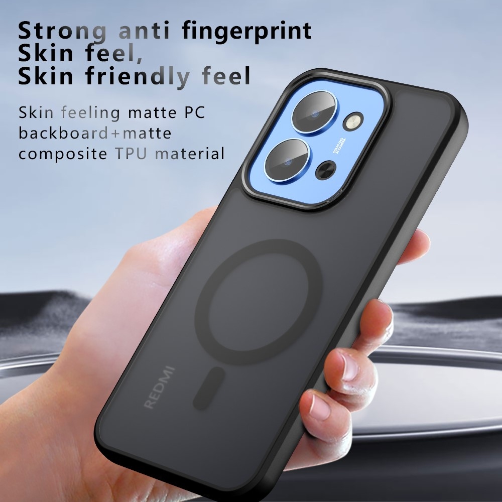 Case matný gélový obal s MagSafe na Xiaomi Redmi 15C 4G/5G (173mm) - čierny